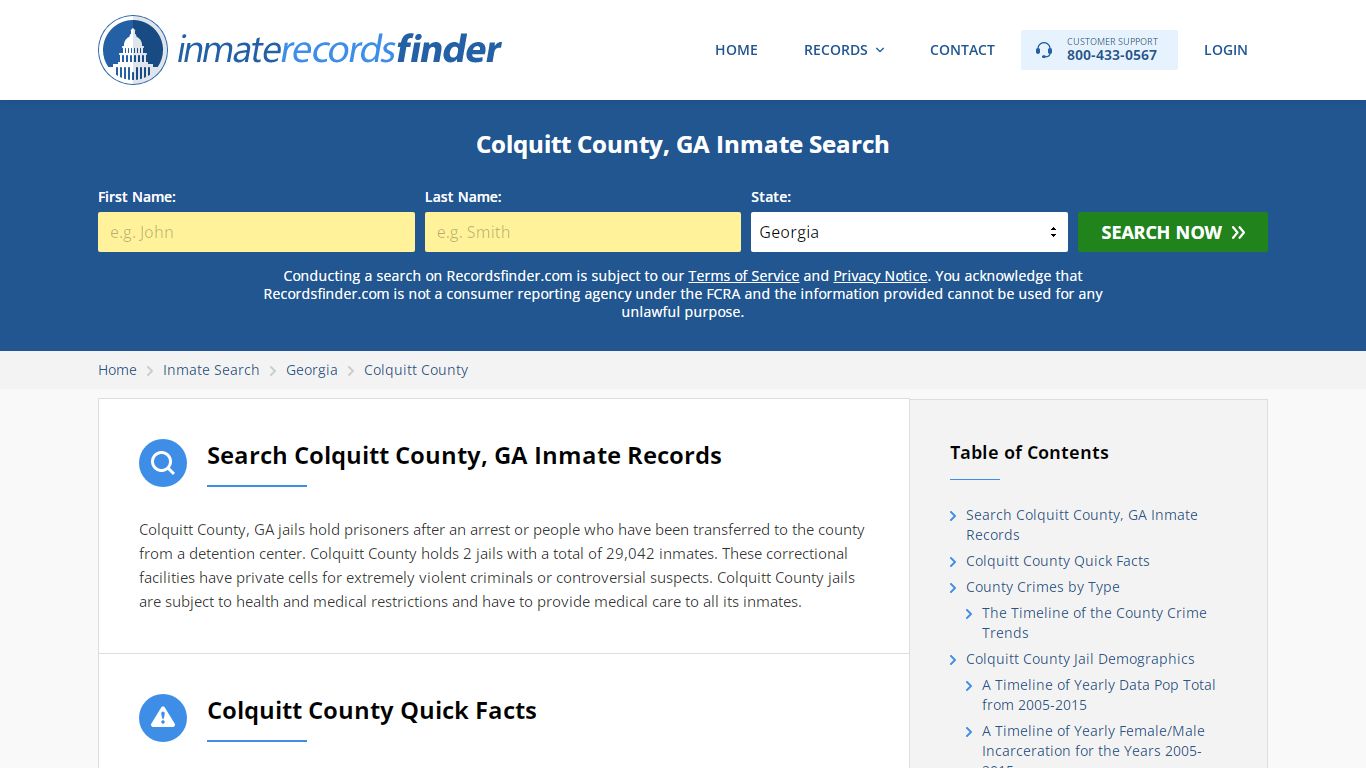 Colquitt County, GA Inmate Lookup & Jail Records Online