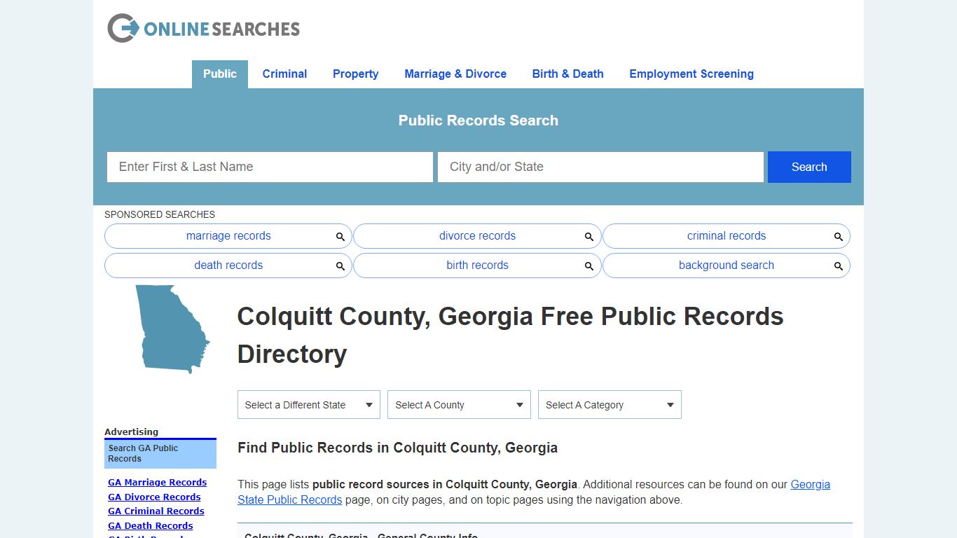 Colquitt County, Georgia Public Records Directory